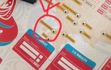 Зрада: в одном из пабов на Запорожье заметили карту с "российским" Крымом на расписании матчей ЧМ в стране-агрессоре (фото)