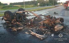 За рулем сгоревшей на Полтавщине Audi был харьковский бизнесмен, он погиб в больнице - СМИ (фото)