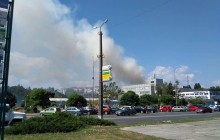 В Броварах горит пятиэтажка (видео)