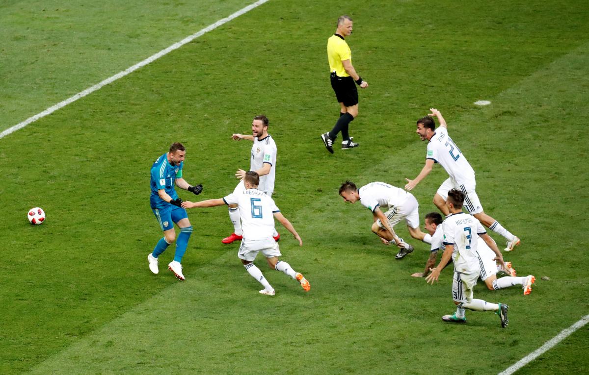 Сборная России вышла в четвертьфинал ЧМ-2018 по футболу / Reuters