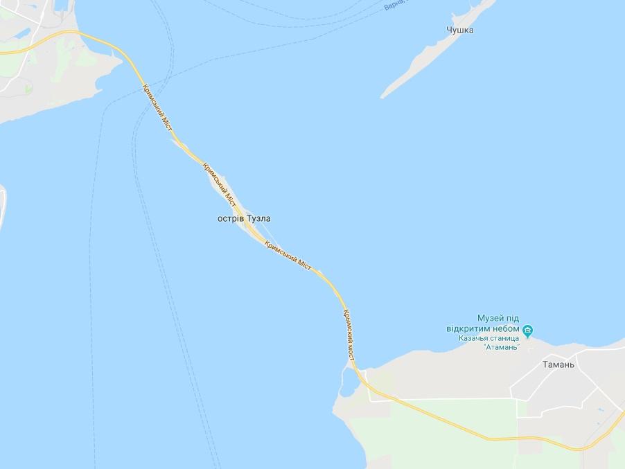 На карте Google появилось название Крымского моста на украинском языке  Скриншот