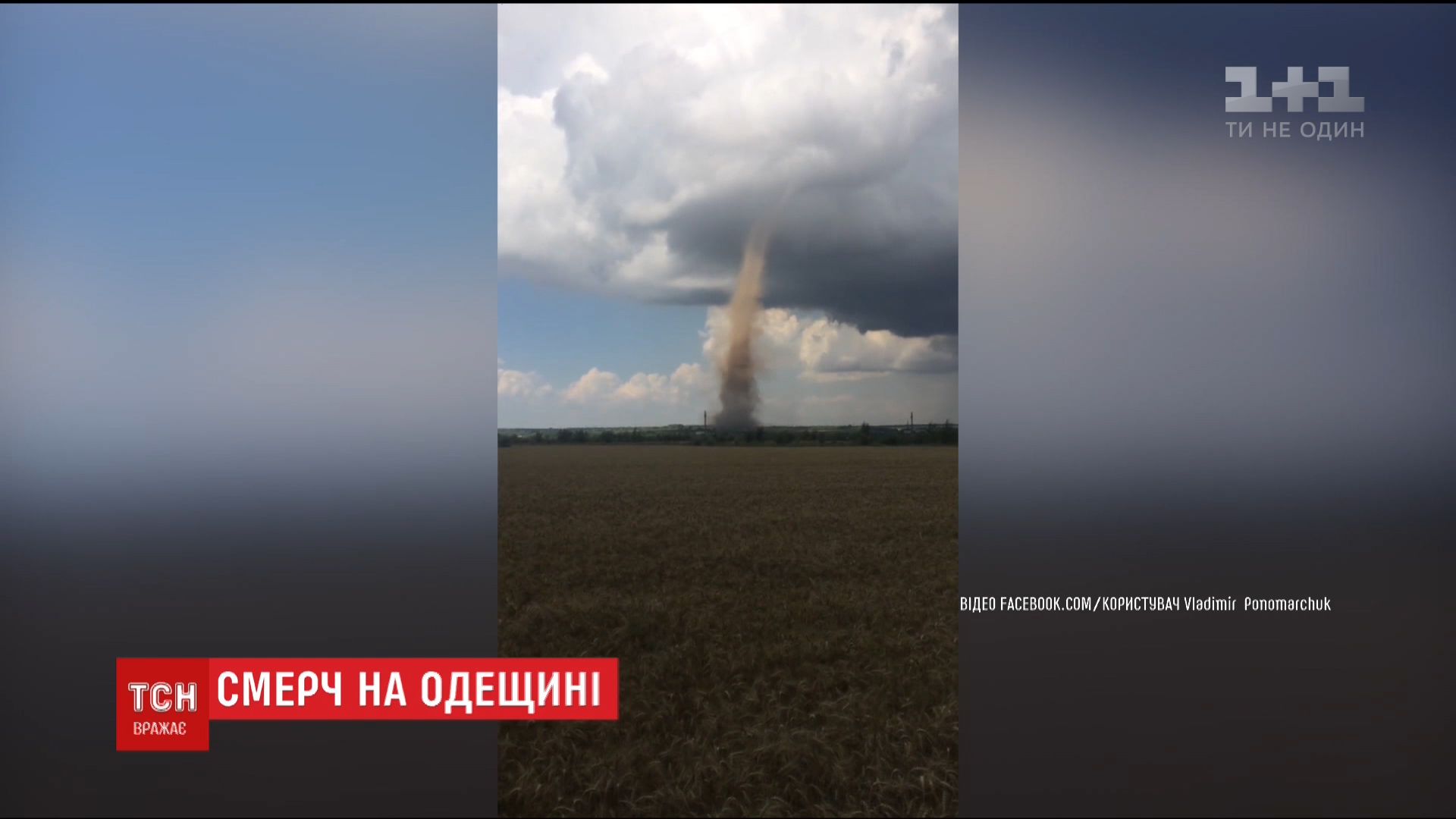 Смерч прошел в селе Маяки Одесской области / скриншот Смерч прошел в селе Маяки Одесской области / скриншот