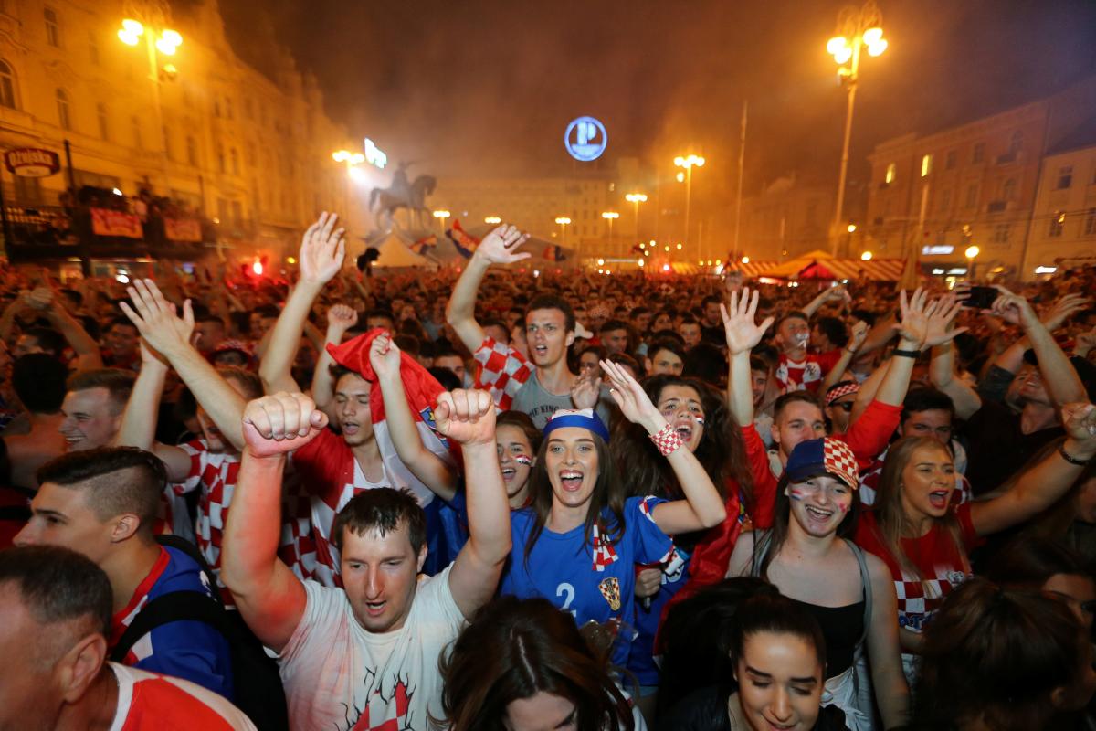 Хорвати радіють виходу збірної в півфінал ЧС-2018 / REUTERS