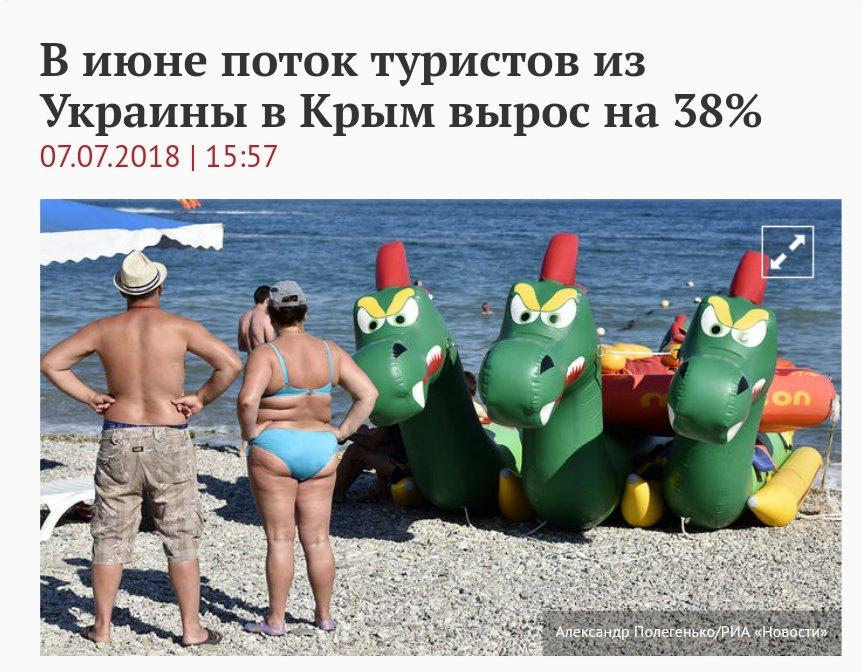 Оккупанты рассказывают о "наплыве" украинских туристов / фото twitter.com/SouthUkr Оккупанты рассказывают о "наплыве" украинских туристов / фото twitter.com/SouthUkr