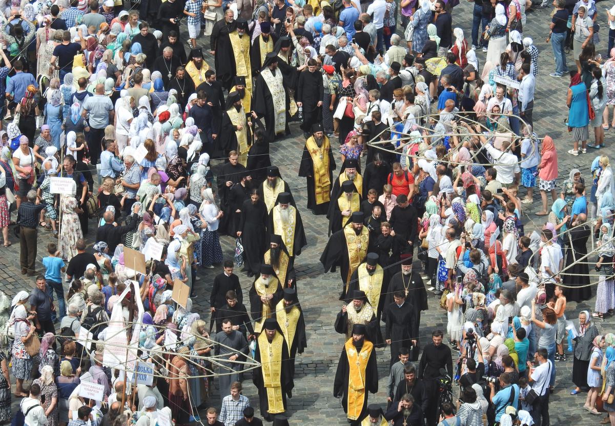 Крестный ход в годовщину 1030-летия Крещения Руси собрал более 200 тысяч верующих / Фото: Центр информации УПЦ