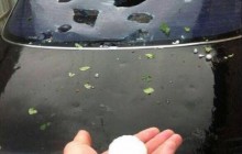 В Краснодарском крае РФ выпал град размером с кулак (фото, видео)