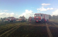 На Житомирщині ліквідовано пожежу посівів пшениці на площі 21 га