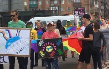 Ukrainian activists march for LGBT rights in Kryvy Rih (Photo, video)