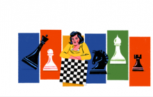 Google посвятил дудл легендарной шахматистке с Полтавщины Людмиле Руденко