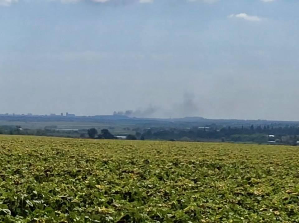 На позициях боевиков вспыхнул пожар / фото facebook.com/yury.mysyagin