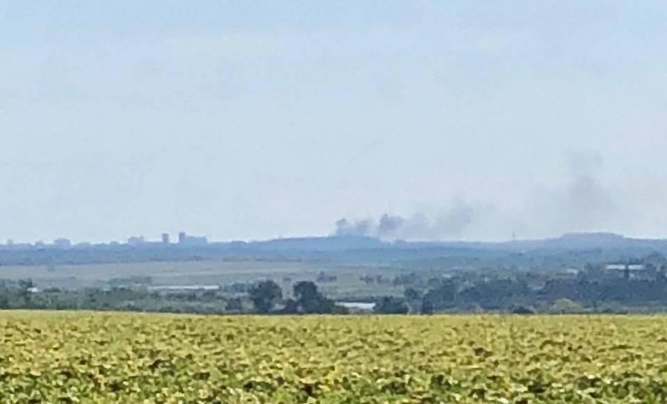 На позициях боевиков вспыхнул пожар / фото facebook.com/yury.mysyagin