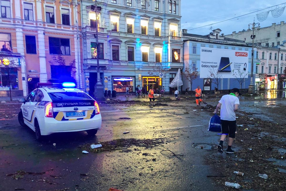 Thunderstorm In Kyiv Floods Downtown Streets Shopping Mall Photo