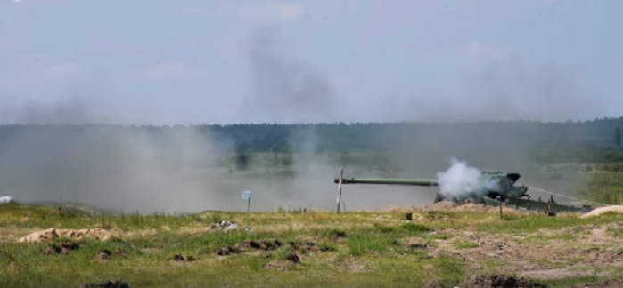 Завершені випробування 152-мм снарядів для артилерійської системи «Гіацинт»/ скріншот Завершені випробування 152-мм снарядів для артилерійської системи «Гіацинт»/ скріншот