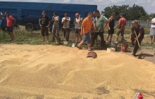 На Николаевщине фермеры и полиция подрались на дороге из-за перегруженных фур (фото, видео)