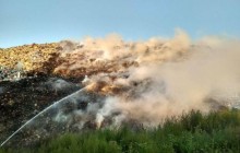 Рятувальники ліквідували пожежу на полтавському міському сміттєзвалищі