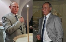 В оккупированном Крыму "засветились" "два разных" Путина (фото)