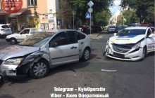 В Киеве произошло ДТП с участием патрульных (видео)
