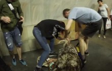 В киевском метро женщина пыталась загрызть котенка - толпа едва спасла животное (видео)