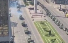 Impressive footage shows convoy of armored vehicles driving downtown Kyiv for parade rehearsal (Video)