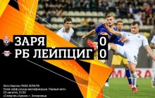 Заря выстояла в меньшинстве против Лейпцига в матче Лиги Европы (видео)
