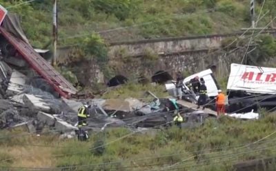 Фото Обвал моста в Италии 14 августа 2018