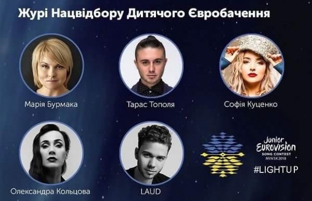 Оголошено зірковий склад журі нацвідбору на дитяче Євробачення-2018