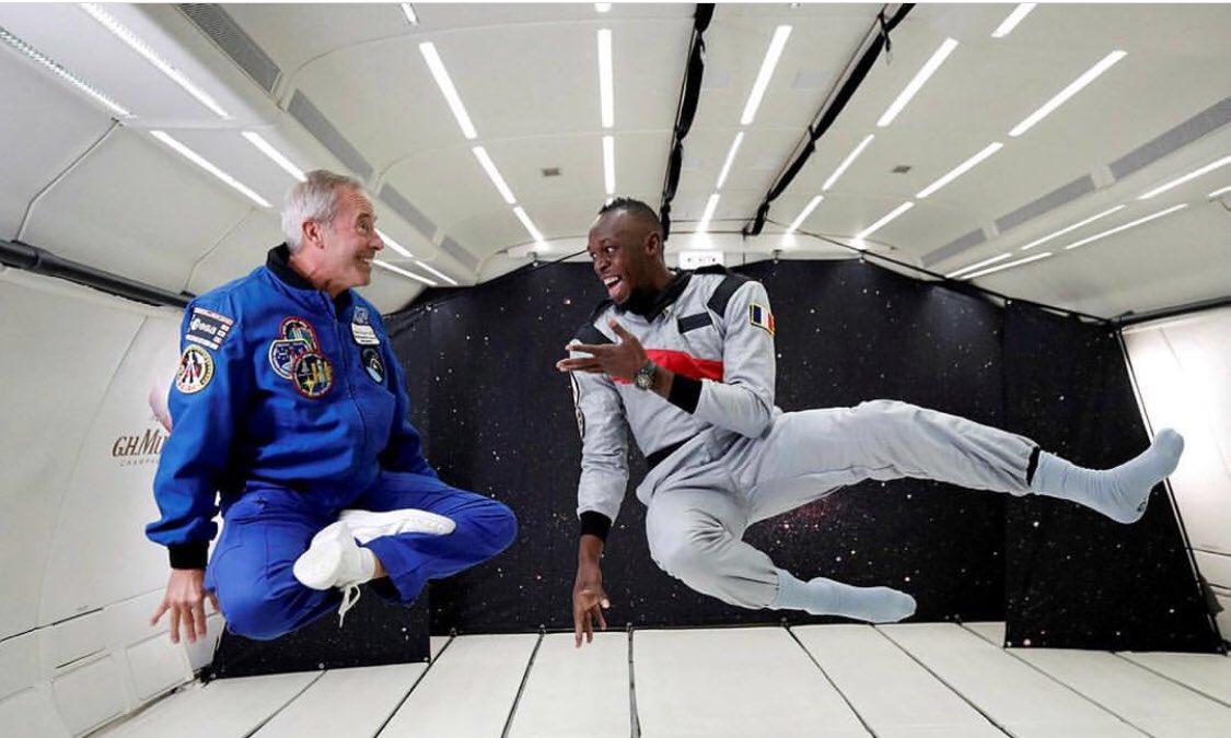Усейн Болт провів тренування в невагомості / twitter.com/usainbolt Усейн Болт провів тренування в невагомості / twitter.com/usainbolt