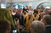 Ковчег із десницею святого Спиридона прибув до Покровського собору Красноярська