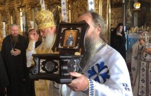 Митрополит Агафангел подарував афонському монастирю мощі преподобного Кукші Одеського