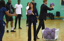 В спортзал на шпильках: Меган Маркл сыграла со студентами в нетбол (фото, видео)