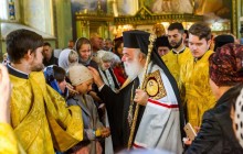 Сегодня Патриарх Феодор II совершил литургию в Свято-Троицком соборе Одессы