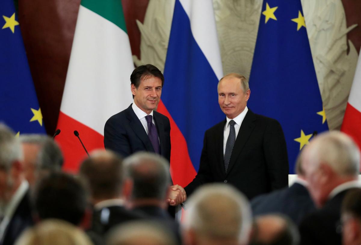 Джузеппе Конте и Владимир Путин / REUTERS