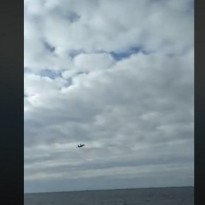 Russian Su-27 fighter jet buzzes Ukrainian warships (Video)