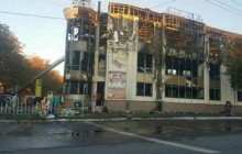 В окупованому бойовиками Антрациті згорів ТЦ «Маяк» (фото)
