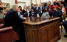 Репер Каньє Уест зустрівся з Трампом (фоторепортаж)