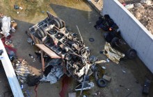 В Турции грузовик с мигрантами сорвался с моста, погибли 22 человека (фото)