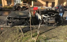 У Коцюбинському під Києвом невідомі спалили сім автомобілів (фото, відео)