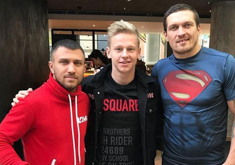 Боксеры Усик и Ломаченко встретились в Манчестере с футболистом Зинченко / sport.ua