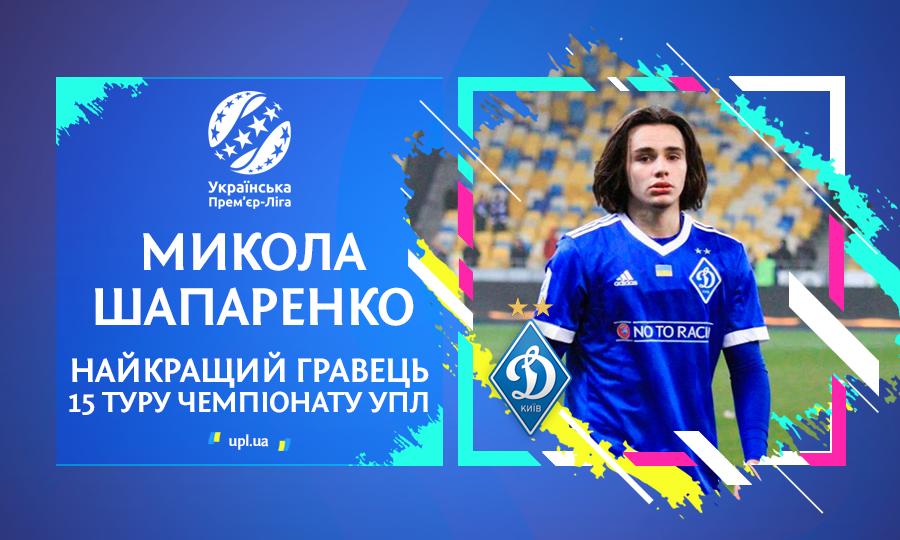 Шапаренко визнаний кращим гравцем туру / upl.ua Шапаренко визнаний кращим гравцем туру / upl.ua