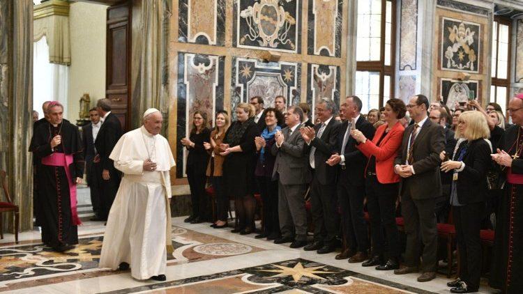Папа Франциск на встрече с немецкими журналистами / vaticannews.va