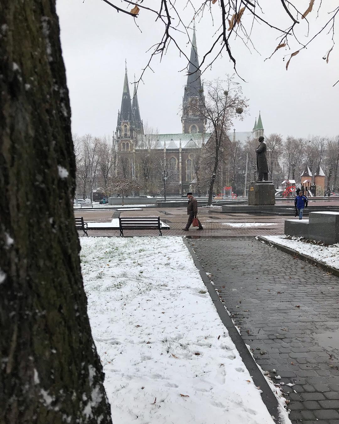 Во Львове выпал первый снег / https://www.instagram.com/dr.bilous/ Во Львове выпал первый снег / https://www.instagram.com/dr.bilous/