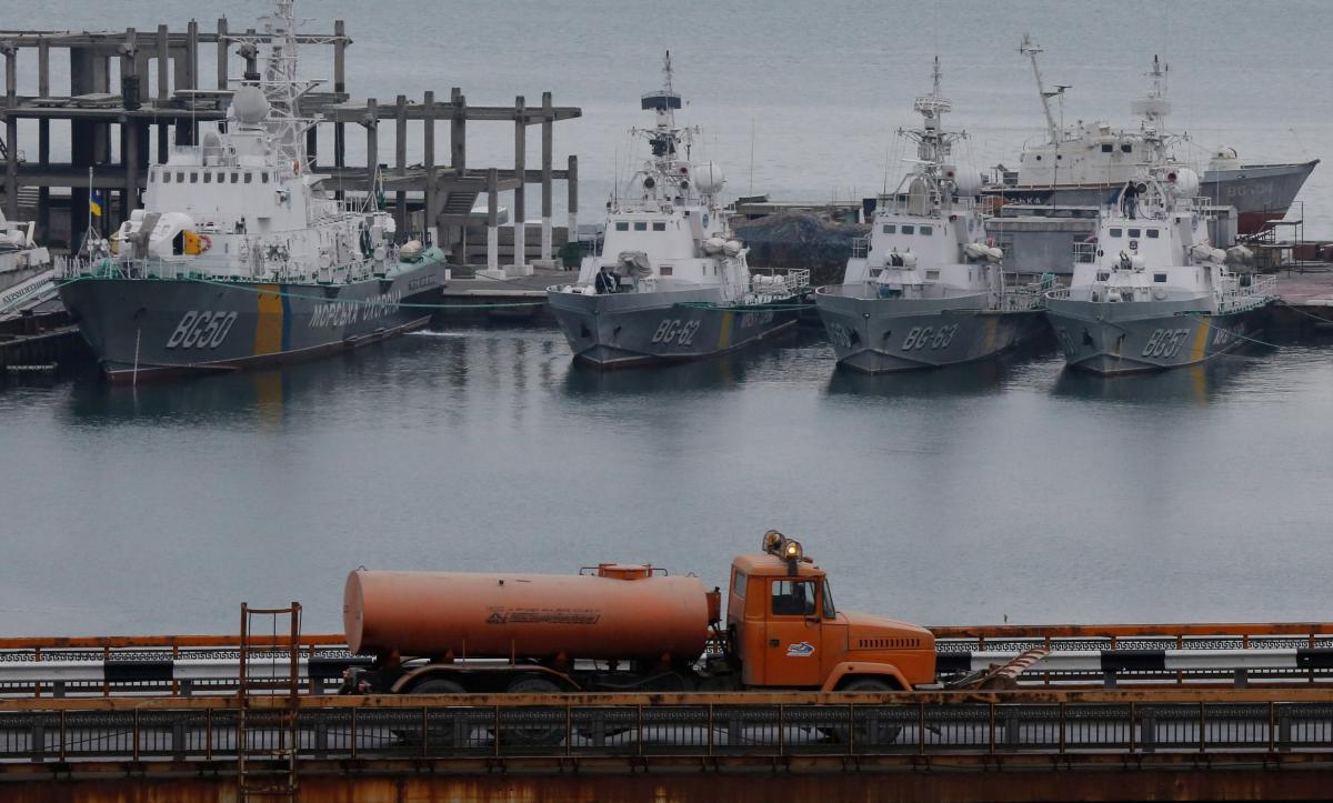 Українські прикордонні кораблі в порту Одеси / REUTERS