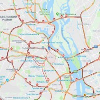 Kyiv stuck in traffic jams amid first snowfall this November