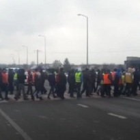 Owners of imported cars with foreign registration block Kyiv-Chop highway in Lviv region