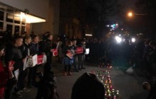Под зданием МВД в Киеве устроили акцию памяти Гандзюк (видео)