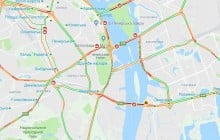 "Транспортный коллапс" в Киеве: движение на мостах столицы затруднено
