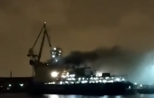 У Росії загорівся криголам "Віктор Черномирдін" (відео)