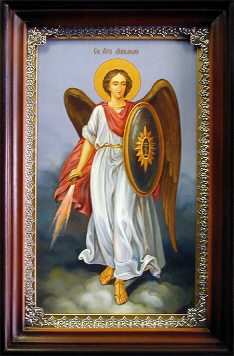Архангел Михаил с огненным мечом икона