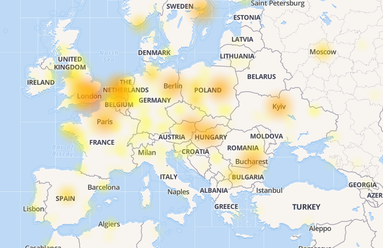 Facebook Down Massive Outage Covers Europe Including Ukraine Map Unian