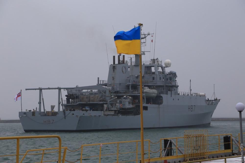   British intelligence arrived in the port of Odessa. HMS Echo  Domskaya 